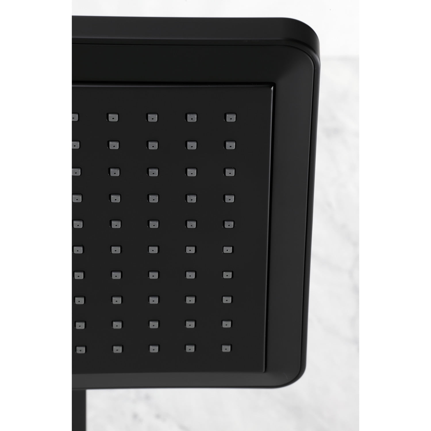 Kingston Brass K250A0CK Shower Scape 9-5/8" Square Shower Head with Shower Arm, Matte Black