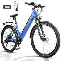 ZNH 700w Electric Bike for Adult,26'' Electric Commutter Bike w 48v 13ah Removable Battery,City Ebike for Women and Older,Up to 20mph,UL2849,7-Speed，Blue