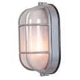 thumbnail image 3 of nauticus 6.5"h outdoor bulkhead - satin finish with frosted glass shade, 3 of 7