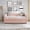 Pink, variant on Noble House Zenton Twin Size Boucle Daybed, Tufted Sofa Bed Frame with Trundle, Modern Guest Sleeper Couch, Pink
