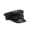 thumbnail image 1 of Qarigey Boina de invierno Unisex para hombre y mujer, gorra de cuero Vintage ajustable portátil, sombreros de moda, accesorios para regalos informales Sombreros Negro Medio Qarigey AP013196-05, 1 of 6