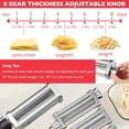 thumbnail image 5 of Pasta Maker Attachment for KitchenAid Stand Mixer, 3 Pieces Pasta Roller Attachments, Full Body Stainless Steel and Heavy Duty, Homemade Spaghetti, Fettucine and Lasagne, 5 of 9