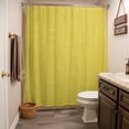 thumbnail image 5 of Xipuska Yellow Burlap Texture Shower Curtain - Water Repellent Fabric Shower Curtains Washable, Farmhouse Vintage Yellow Decorative Polyester Cloth Bathroom Curtains Modern Bath Decor 66"x72", 5 of 6
