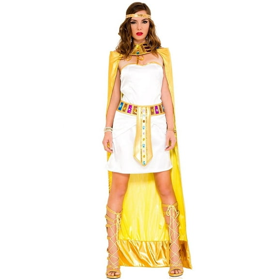Music Legs Women's Golden Queen Cleopatra Costume, Golden Queen Costume