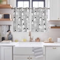 thumbnail image 2 of Grey Christmas Kitchen Curtains Window Panels, Winter Snowman Xmas Snowflakes Stripes Insulated Window Treatment Curtain, Grommet Curtains for Bedroom/Living Room/Bathroom, 2 Piece 42"Wx54"L, 2 of 8