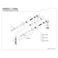 thumbnail image 6 of Kingston Brass KS8050DKL Kaiser Two-Handle 3-Hole Wall Mount Roman Tub Faucet in Matte Black, 6 of 7