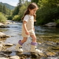 thumbnail image 2 of VeFlora Kids Rainboots Toddler Rubber Rain Cartoon Rain Shoes Outdoor Non Drawstring Water Shoes for Boys Girls(White/10.5-11 Little Child), 2 of 5