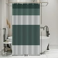 thumbnail image 2 of 36x72 Inch Striped Textured Extra Long Shower Curtain Farmhouse Gingham Polyester Bath Curtain Vintage Neutral Stall Size Shower Curtains Set for Kids Bathroom Decor Waterproof with Hooks, 2 of 6