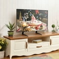 thumbnail image 4 of TAVR Furniture Table Top Universal TV Stand for 27-65 inch TVs with Height Adjustable up to 88lb, Black, 4 of 8