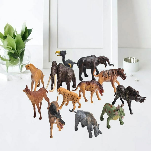 Ensemble de 12 figurines d'animaux réalistes, jouet éducatif pour cadeau. 