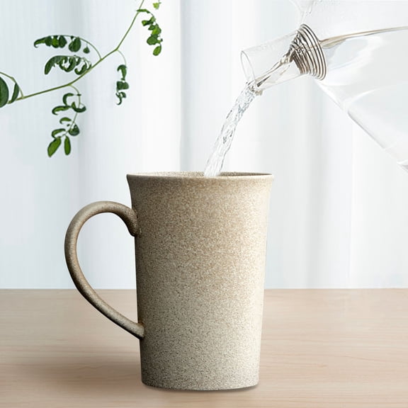 Ceramic Coffee Mug 10.5oz Japanese Style with Comfortable Handle, Microwave and Dishwasher , Large Gold Coffee Cup for Home Use and Gift