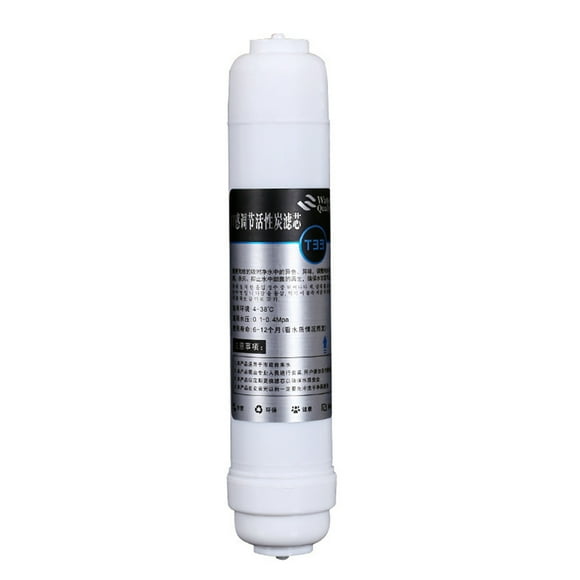 1PC 10'' X 2'' T33 Inline Coconut Grade Activated Carbon Membrane Filter Replacement Cartridge for Taste and Odor Improvement|Under Sink Reverse Osmosis Water System