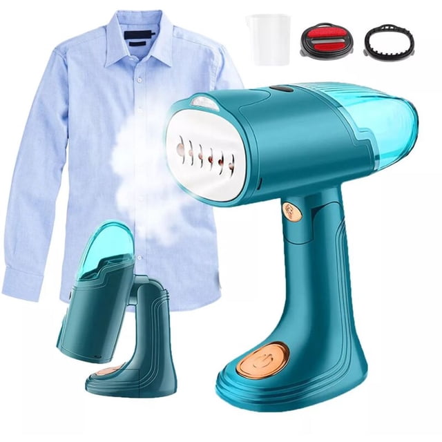 Vaporizador, plancha portátil, 130 ml, 1500 W, 10 segundos de calentamiento rápido, vaporizador portátil para el hogar y los viajes, verde JAMW Sencillez