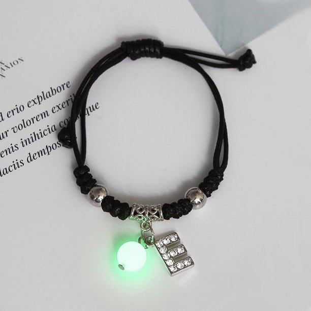 Pulsera luminosa con letras en inglés, tu nombre, estudiante, estilo coreano, pulsera de la amistad para novias, pulsera para parejas