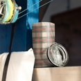 thumbnail image 3 of 20oz Tumbler with Lid and Straw Stainless Brown Check Steel Vacuum Insulated Water Coffee Tumbler Cup, Double Wall Vacuum Insulated Travel Mug Reusable Tumblers for Ice Drinks, Hot Beverage, 3 of 7