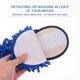 thumbnail image 5 of 1 par de pantuflas de chenilla multifuncionales para limpiar el suelo, cubrezapatos, herramientas de limpieza del hogar - Talla única (azul), 5 of 5