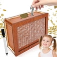 thumbnail image 3 of Caja para Ahorro de Dinero, Efectivo de Madera para Niños y Adultos, Hucha Reutilizable con Cuenta Regresiva y Objetivo de Dinero, Challenge 10000, 3 of 7