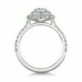thumbnail image 3 of 4.00 Carats Round Moissanite Ring Moissanite Diamond Halo Promise Ring , 18K White Gold Plated Engagement Ring, Wedding Ring , Git for Her ,, 3 of 3