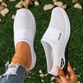thumbnail image 3 of Rokment Women's Orthopedic Arch Support Clogs Walking Backless Sandals for Plantar Fasciitis Comfortable Breathable Mesh Tennis Non Slip Nursing Work Shoes White Size 8, 3 of 7