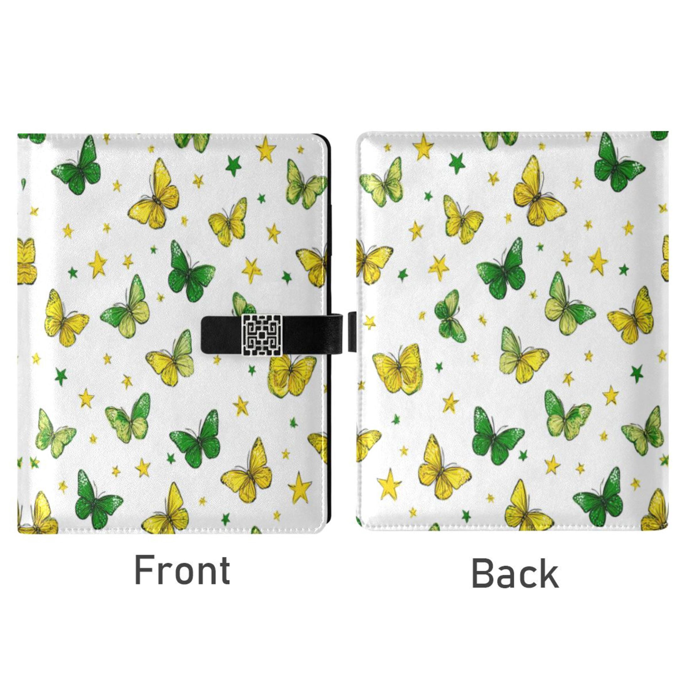 Leather Planner Leather Notebook Notebook Journal Binder Design Pen Pocket Design Convenient for Storage Beautiful Butterflies