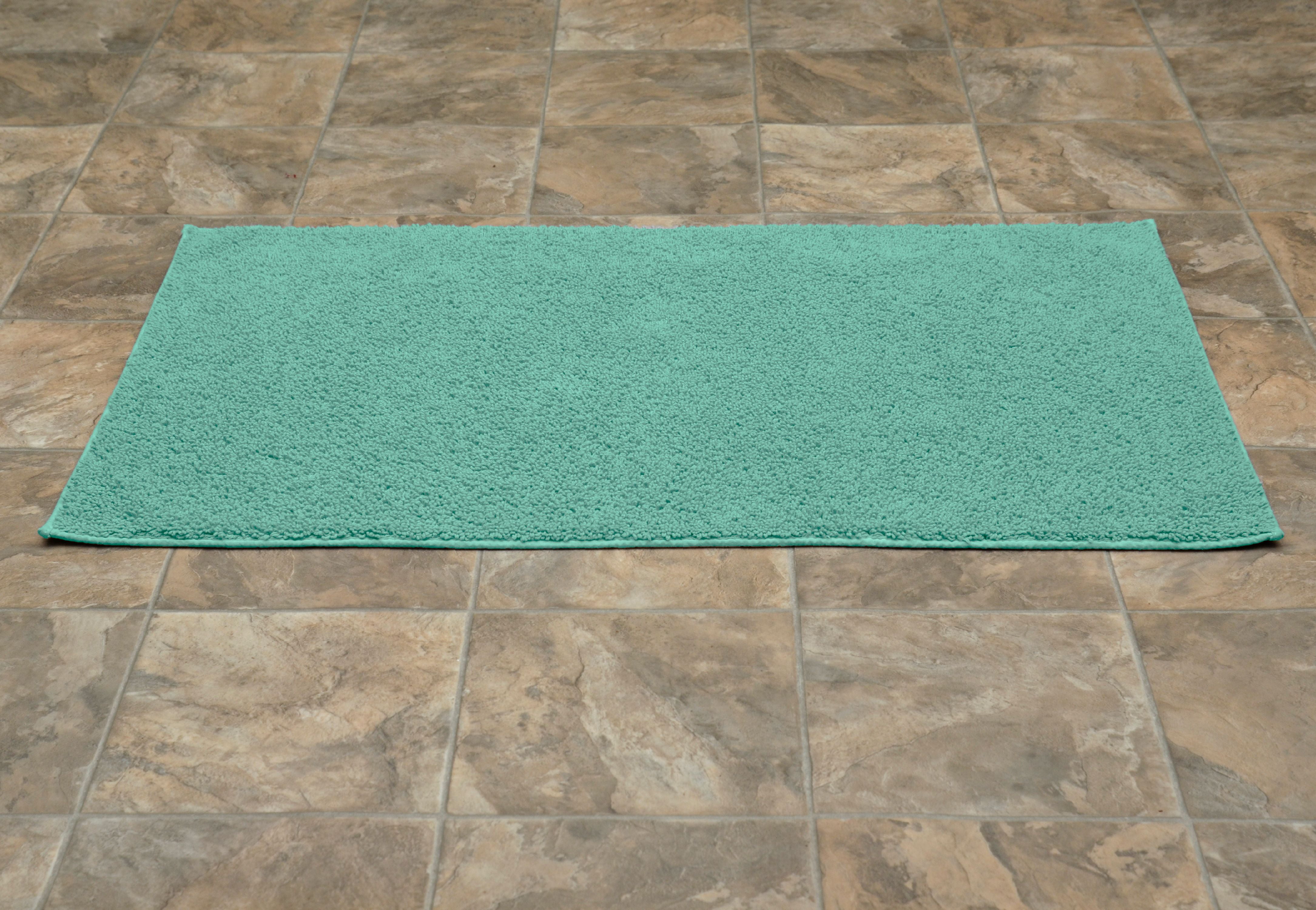 Garland Rug Queen Cotton Washable Sea Foam Bath Rug, 24" x 40"