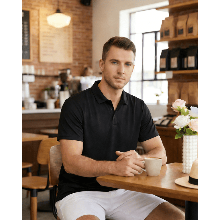 TELALEO 5-Pack Men's Quick Dry Polo Shirts photo 2