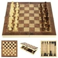thumbnail image 4 of Wooden Chess Set with Magnetic Chess Set, Portable Travel Chess for Family Board Games, Hand Carved Wood, 4 of 6