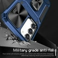 thumbnail image 3 of for Galaxy S23 Case Heavy Duty with Camera Cover, Build in Kickstand & Magnetic Car, Military Grade Armor Protection Cover,Sturdy Rugged Shockproof Case For Samsung Galaxy S23, Navyblue, 3 of 10