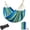 Blue Stripes, variant on Brazilian Hammock for Single Person Portable Hammock with  Ropes & Carry Bag Large 78.8x39.4" for Patio 300LBS Capacity  for Outdoor/Indoor - Blue & Green Stripes