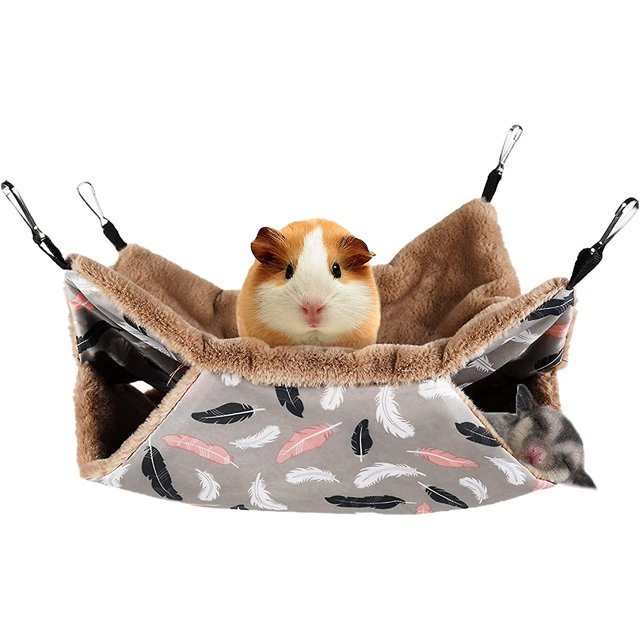 Jaula para Mascotas Pequeña Hamaca Cama Colgante para Animales Pequeños Hamaca Ropa De Cama,Plumage. Afortunado Sencillez