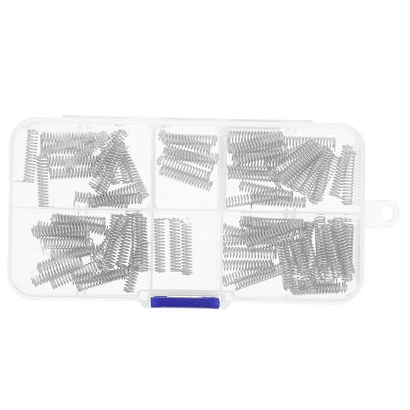 KALLORY 100Pcs Metal Compression Springs Cylindrical for Projects Mechanical Repairs and Crafts