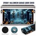 thumbnail image 6 of Halloween Garage Door Cover with Spooky Skeleton and Pumpkin Design, 1 Piece, Light Blue, for Outdoor Yard Display, Halloween Decoration, 6 of 7
