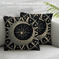 thumbnail image 3 of Moon Throw Pillow Covers,Mysterious Decoration Pillow Cover,Retro Mandala Sun and Moon Pillow case ",Bohemian Couch Cushion Covers Home Decor Pillowcase Black, 3 of 5