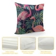 thumbnail image 4 of Shiartex Pillowcase Tropical Plants Pink Flamingos Throw Pillow Covers Shells for Couch Office Bedroom Home Decoration Multi Size, 4 of 5