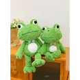 thumbnail image 3 of Plush Frog Doll with Bow Tie – Soft Stuffed Decorative Toy for Sofa & Bedroom – Cute & Cozy Gift, 3 of 15