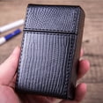 thumbnail image 4 of PU Leather Cigarette Box Case Lighter Holder Case Herb Tobacco Storage Box Case Smoking Cigarette Case Cigar Case Smoker Gift (Lizard grain Black), 4 of 6