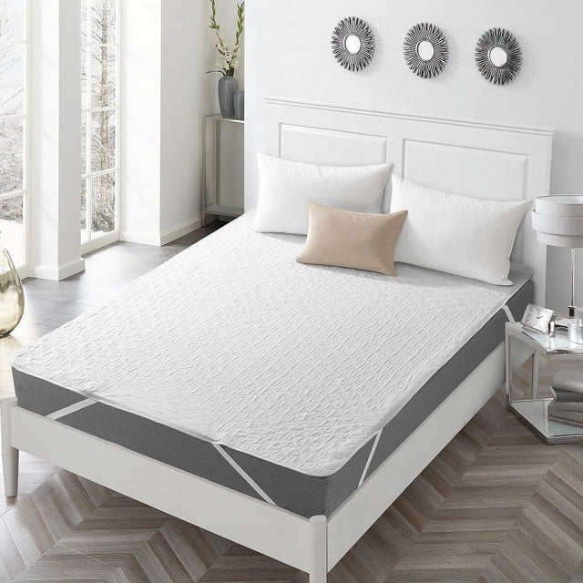 Water Resistant Mattress Protector Twin Size Soft Microfiber Great for Pets Cool Breathable and Noiseless Safeguard Allows Air and Heat to Pass Through Smooth Top Cooling Smooth Top