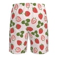 thumbnail image 6 of Kdxio Strawberries And Leaf Pattern Mens Casual Shorts - Drawstring Summer Beach Sports Shorts for Men, 6 of 9