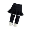 thumbnail image 2 of Esaierr Kids Baby Girls Winter Leggings with Skirts Black Leggings Kids Cotton Tights Baby Fleece Tights Thick Warm Skirt Pants for 1-7 Years, 2 of 7