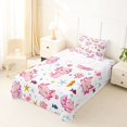thumbnail image 5 of Manfei Cute Axolotl Twin Sheets,Sea Life Seamless Bedding For Girls,Pink White,3pcs,1 Fitted Sheet and 1 Pillowcase, 5 of 7