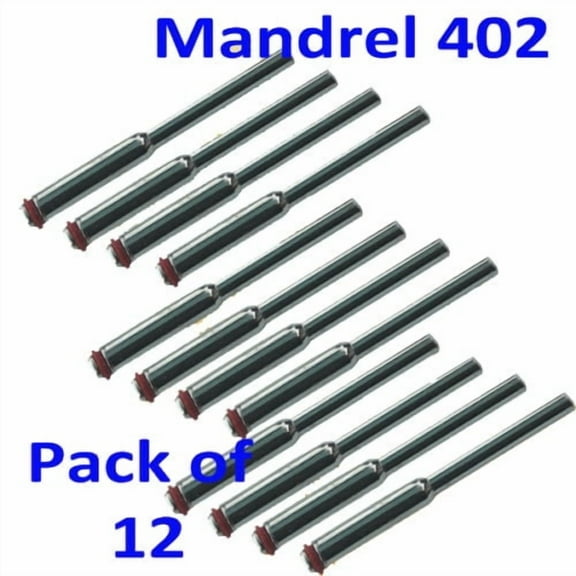 MTP ®Pack of 12 1/8" Shank Mandrel 402 Rotary Tool for Dremel Sanding Cutting Disc 426 409 Felt  Polish Tool Jewelry Stone Hobby