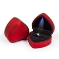 thumbnail image 4 of Waroomhouse Light-up Ring Box Ring Box with Led Light Ring Box Heart Shaped with Led Light Pocket-sized Portable Ring Case for Proposal Engagement Wedding, 4 of 8