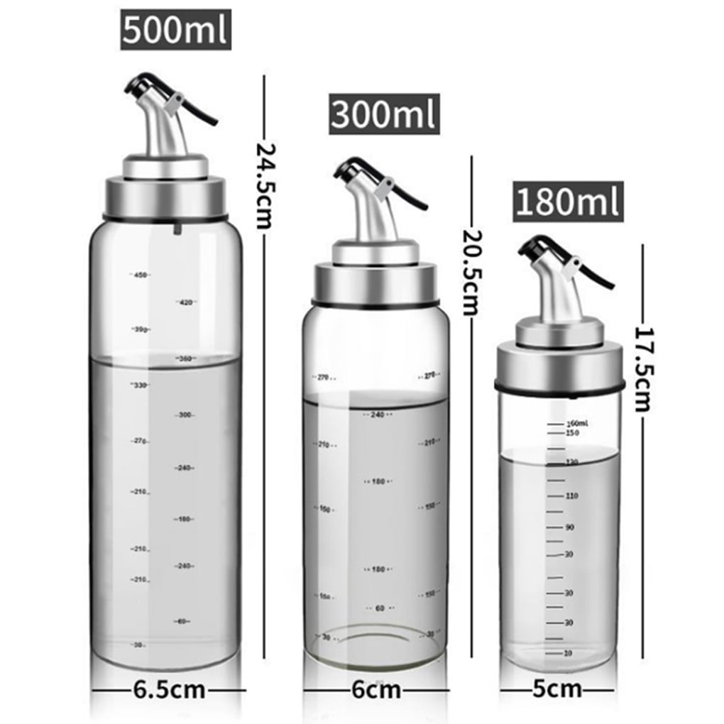 500/300/180ml Glass Bottle Wine Liquor Drinks Container Transparent Sauce Bottle