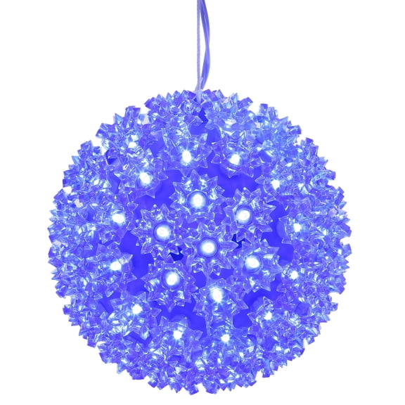 Vickerman 7.5" Starlight Sphere Christmas Ornament with 100 Blue Wide Angle LED Lights