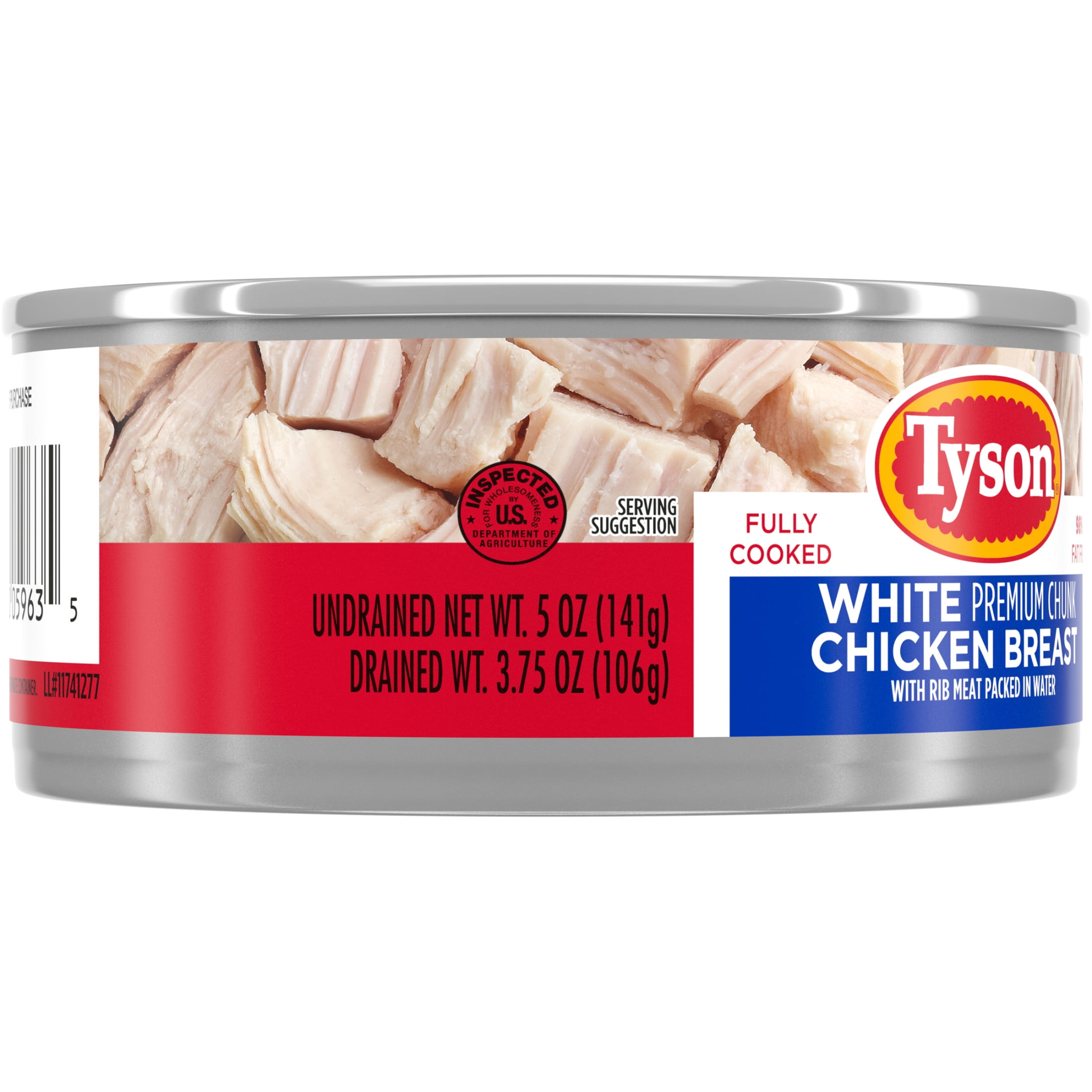 Tyson® Cooked White Premium Chunk Chicken Breast Pieces in
