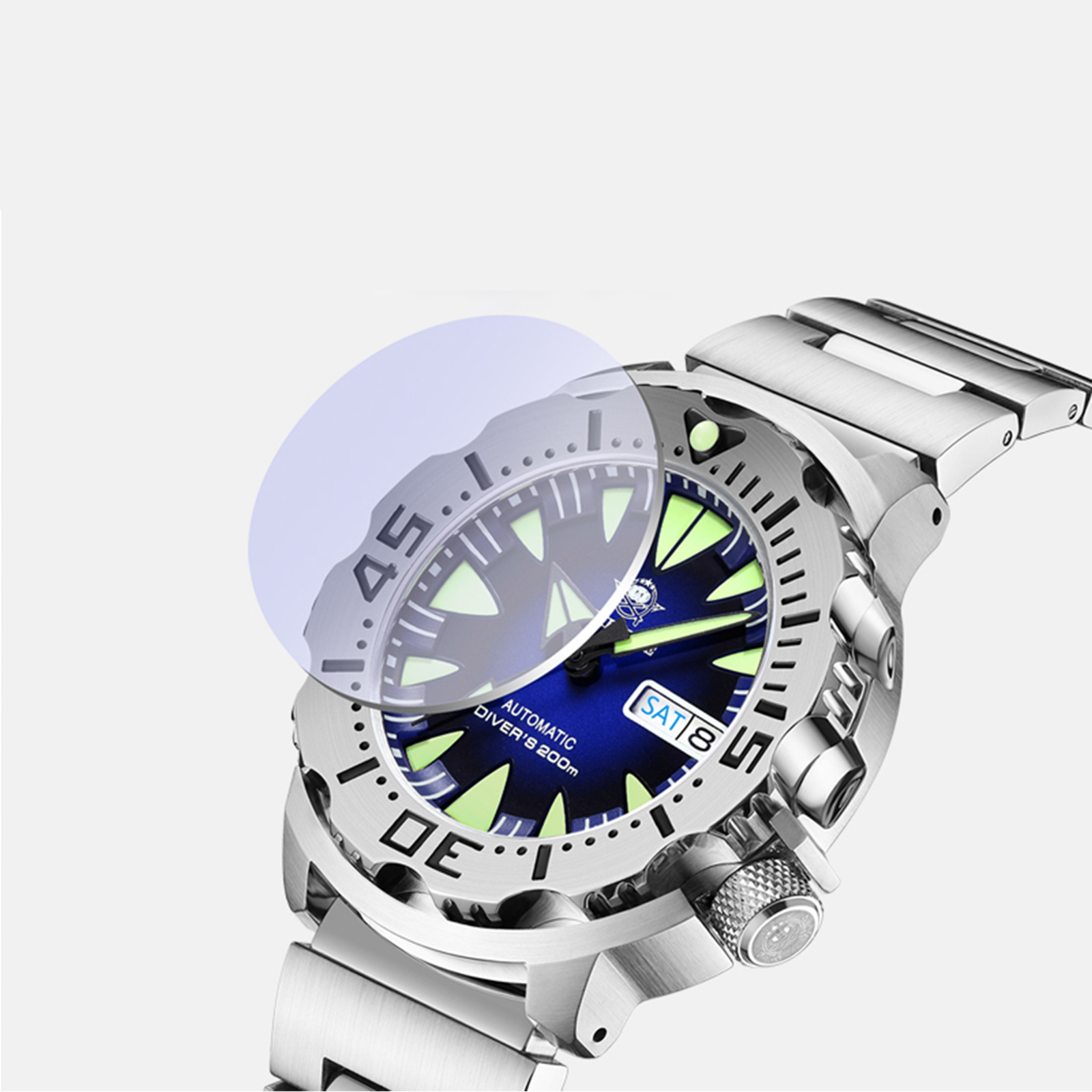 ADDIESDIVE Luxury Men's Automatic Watch NH36 Movement Sapphire Crystal 316L Steel 200m Dive Watches Super Luminous
