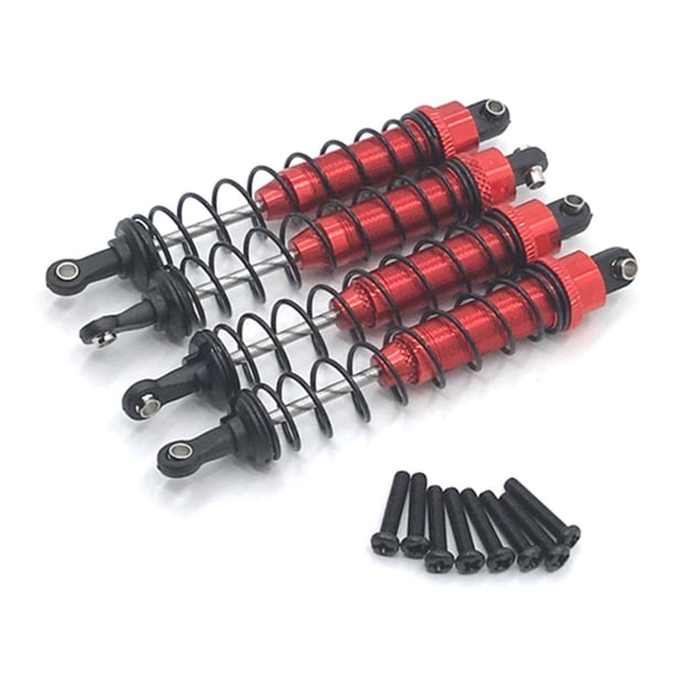 2 pares de amortiguadores de aceite para WLtoys 1/12 RC Car 12402 A A323 12409 rojo perfke amortiguador de coche rc