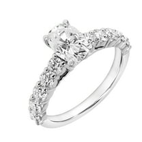 2 Carat T.G.W. Oval-Cut Moissanite Sterling Silver Women's Engagement Ring