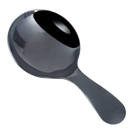 

ZENTREE Cute 304 Stainless Steel Short Handle Round Spoon Children Ice Cream Dessert Spoon Mini Spoon Kitchen Accessories