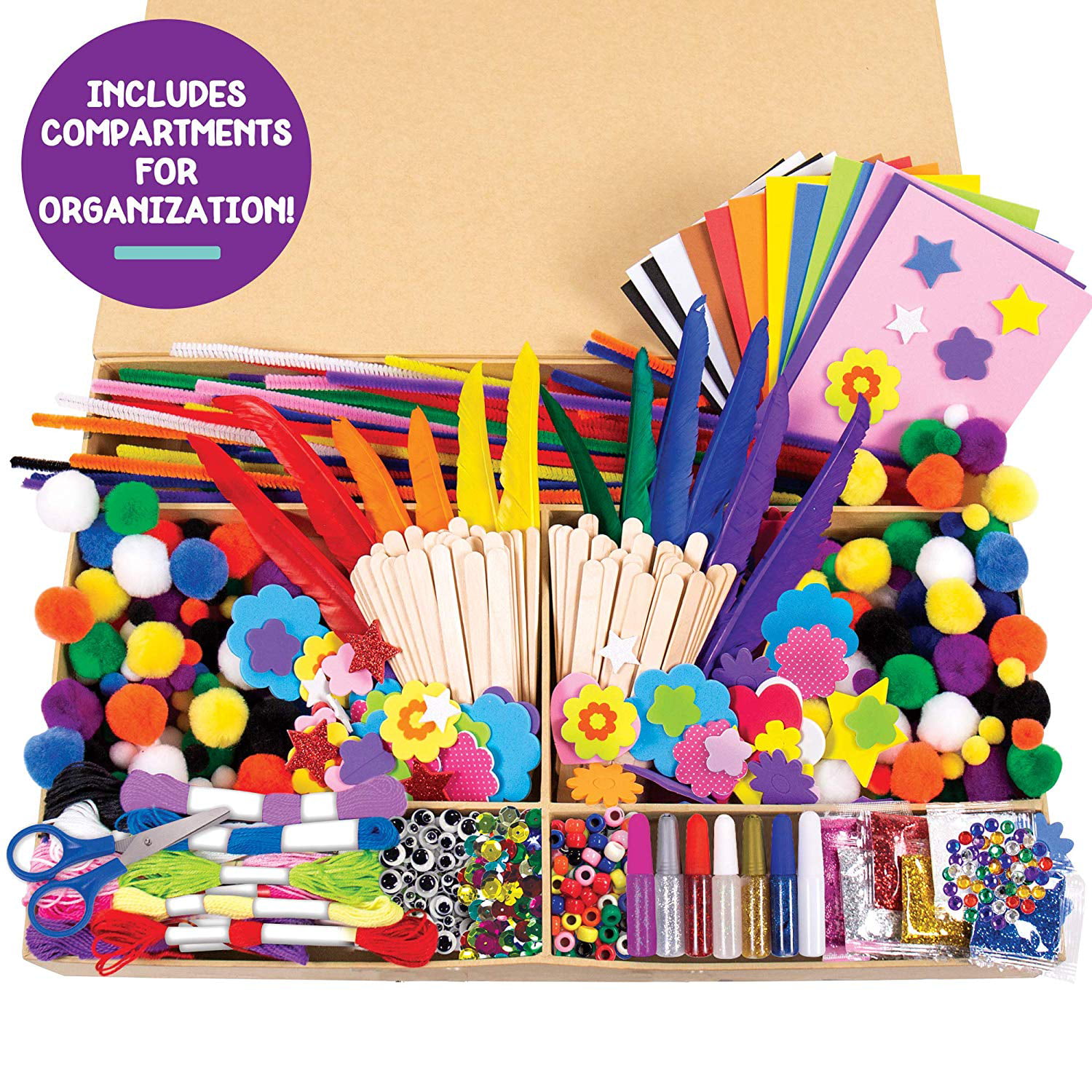 Olly Kids My First Craft Box - Ultimate Arts and Crafts Kit for Starter-All  in One for Toddler Art Project and Preschool Craft Supplies- Large Sized  Items for Easy Grasp ? 